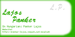 lajos panker business card